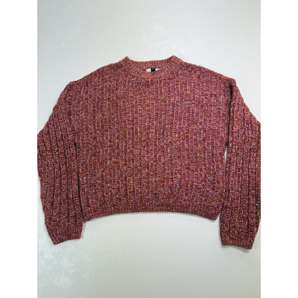 Universal Thread Purple/Orange Sweater Long Sleeve Size Medium  Chunky Knit